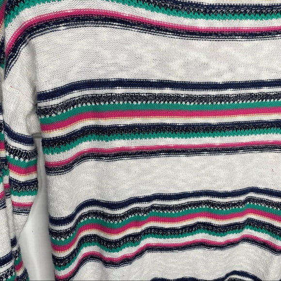 🍋American Living 3/4 sleeve striped sweater - Picture 2 of 6